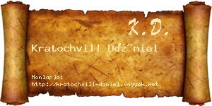 Kratochvill Dániel névjegykártya